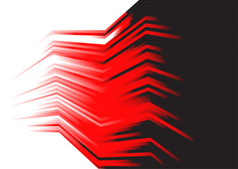 Wall Mural - Vector : Abstract red stripes on white background