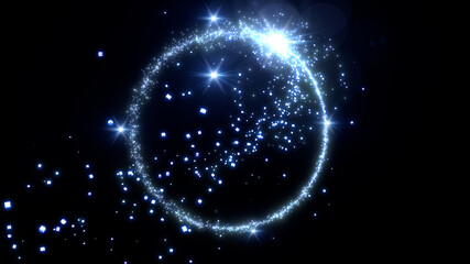 Wall Mural - star glitter sparkling particles fireworks sparkle 3d illustration.