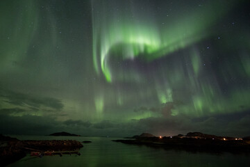 busy aurora skies in norway