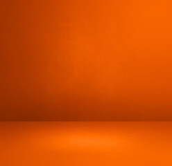 Empty orange concrete interior background
