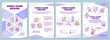 Video game design brochure template. Developing gameplay and storyline. Flyer, booklet, leaflet print, cover design with linear icons. Vector layouts for magazines, annual reports, advertising posters