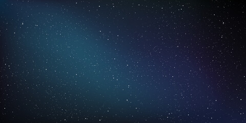 Wall Mural - realistic galaxy sky, starry nights with bright shiny stars, shining stars in the dark sky. vector i