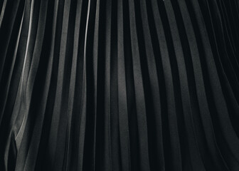 black pleated fabric texture background