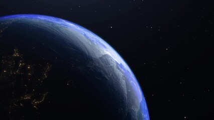 the moon and the earth, the earth from space, 3d space, stars, the solar system, the dawn from space