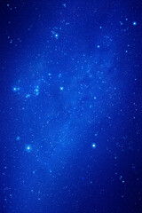 Sticker - night starry sky. stars and nebula. blue vertical space background