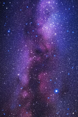 Sticker - night starry sky and milky way. space vertical background with nebula