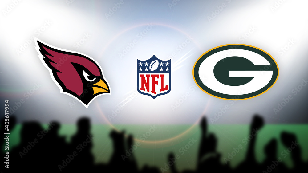 NFL Arizona Cardinals vs Green Bay Packers vector illustration 