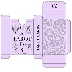 white box packaging for tarot cards