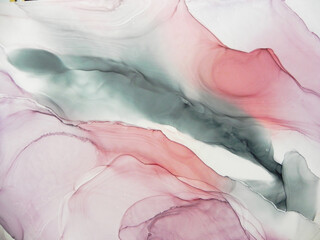  Alcohol ink modern abstract painting, modern art. Colorful abstract painting background. Abstract colorful background, wallpaper. Modern art. Paint marble texture. Closeup of the pain