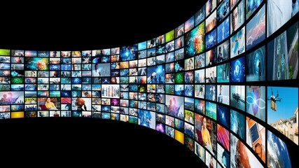 Poster - デジタルコンテンツ　ループ動画　ソーシャルメディア　動画配信サービス　マルチメディア