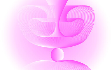 Poster - Pink wave shape Abstract wavy pattern on pink background Creative Line Art Vector Illustration EPS 10