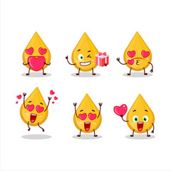 Sticker - Oil cartoon character with love cute emoticon