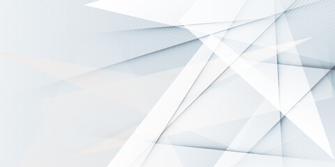 white triangle square shape abstract technology concept background. minimal geometric vector illustr