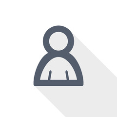 Fototapete - Person, human, man vector icon, flat design illustration in eps 10