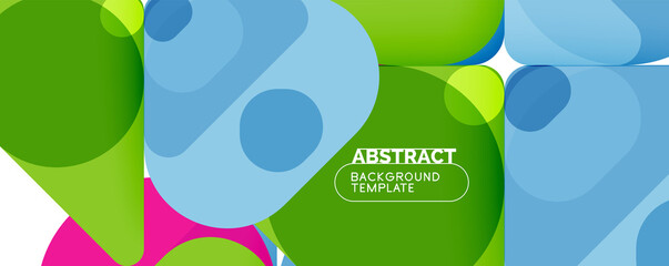 Modern geometric round shapes and dynamic lines, abstract background. Vector illustration for placards, brochures, posters and banners