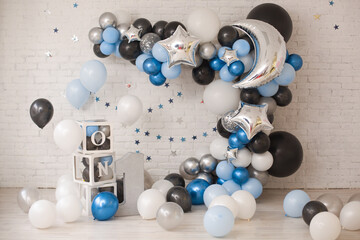 Birthday decor with stars and moon for boy