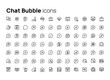 © dabflyer - Chat bubbles. High quality concepts of linear minimalistic vector icons set for web sites, interface of mobile applications and design of printed products.