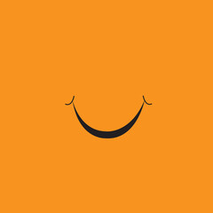 Wall Mural - Smile icon isolated on background. Trendy smile icon for sticker, wallpaper, greeting card, t shirt and poster. Useful web site, app, ui and logo template. Smile vector illustration