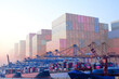 Sea freight logistics network concept