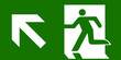 Emergency exit sign symbol vector green white