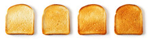 Set of Sliced Toast Bread, from above