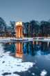 © marcin jucha - Snow in City Park in Tarnow, Lesser Poland. Mausoleum of General Jozef Bem Polish and Hungarian Hero