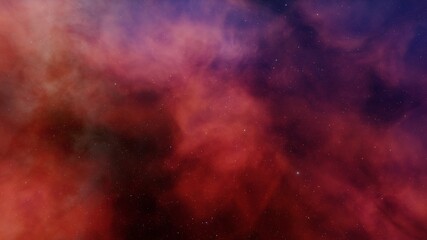 nebula gas cloud in deep outer space, science fiction illustrarion, colorful space background with stars 3d render
