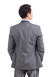 © eastfenceimage - Portrait of young businessman standing in white background,back view