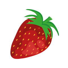 Wall Mural - strawberry delicious fresh fruit nature icon vector illustration design