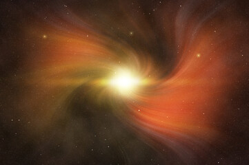 Wall Mural - plasmatic vortex of cosmic nebula in the starry outer space