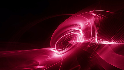 Poster - Abstract digital technology background. Dynamic lines composition. Detailed generative fractal graphics.