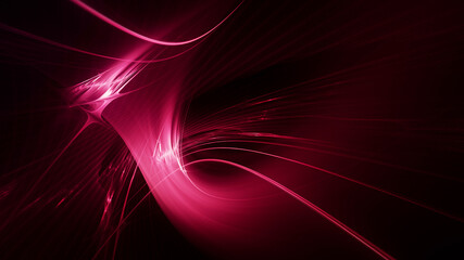 Poster - Abstract digital technology background. Dynamic lines composition. Detailed generative fractal graphics.