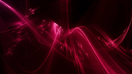 Poster - Abstract digital technology background. Dynamic lines composition. Detailed generative fractal graphics.