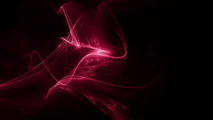 Poster - Abstract digital technology background. Dynamic lines composition. Detailed generative fractal graphics.