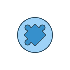 Poster - Vector Puzzle in Circle concept colored icon or symbol