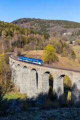 Wall Mural - Railway viaduct Novina in Krystofovo udoli, Northern Bohemia, Czech Republic