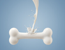 Flowing Milk Is A Bone Shape, The Concept Of Strength Derived From Drink