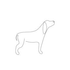 Wall Mural - Puppy dog on white background, vector illustration