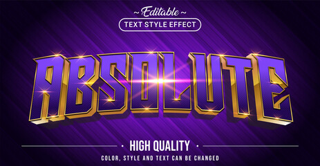 Fototapete - Editable text style effect - Absolute text style theme.