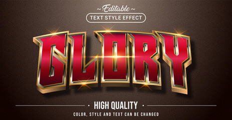 Aufkleber - Editable text style effect - Glory text style theme.