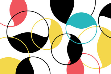 Wall Mural - abstract background pattern made with colorful circles. fun, playful, modern and simple vector art i
