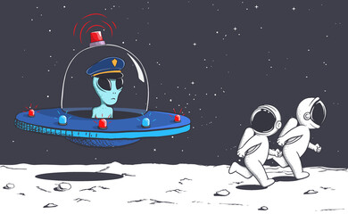 space police alien