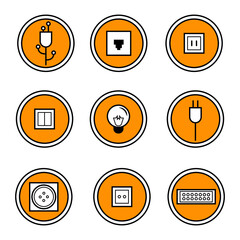 set of flat icons for web