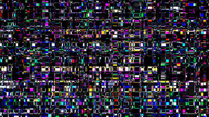 Fototapete - Glitch background. Unusual glitch vector backdrop. Computer screen error. Digital pixel noise. Television signal fail. Data decay. Monitor technical problem.