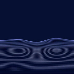 Poster - Abstract wave element for design. Stylized creative line art background. Vector illustration EPS 10.