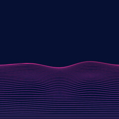 Poster - Abstract wave element for design. Stylized creative line art background. Vector illustration EPS 10.