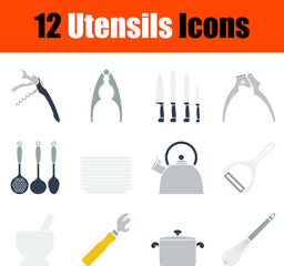 Sticker - Utensils Icon Set