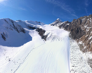 Wall Mural - High mountains with glaciers