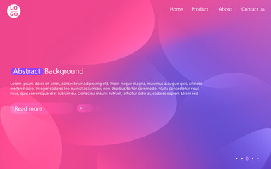 Poster - Abstract website template with gradient. Presentation modern minimal blur background.