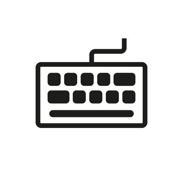 Keyboard icon. Simple linear vector illustration on a white background